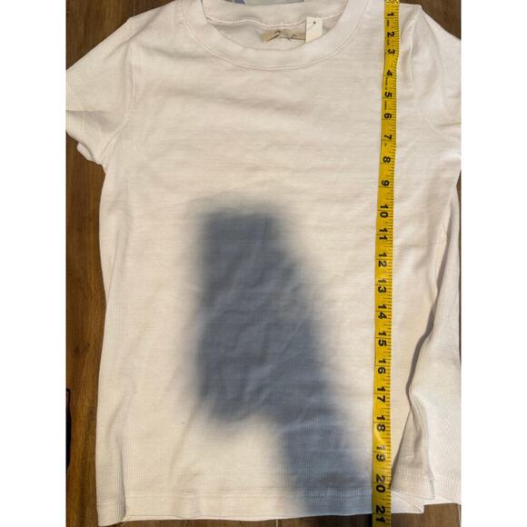 Madewell Cotton RIbbed Basic White Tee Shirt SIZE S - Picture 6 of 7